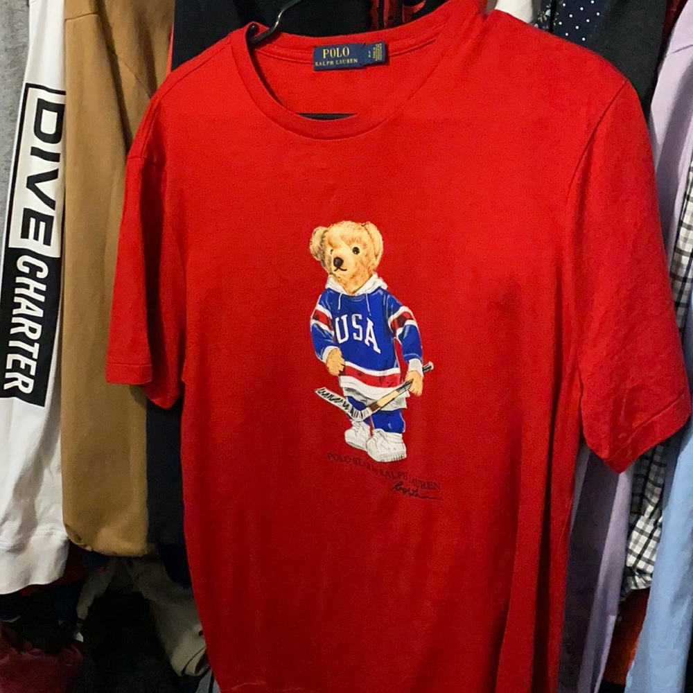 Ralph Lauren large slim fit polo beer tee